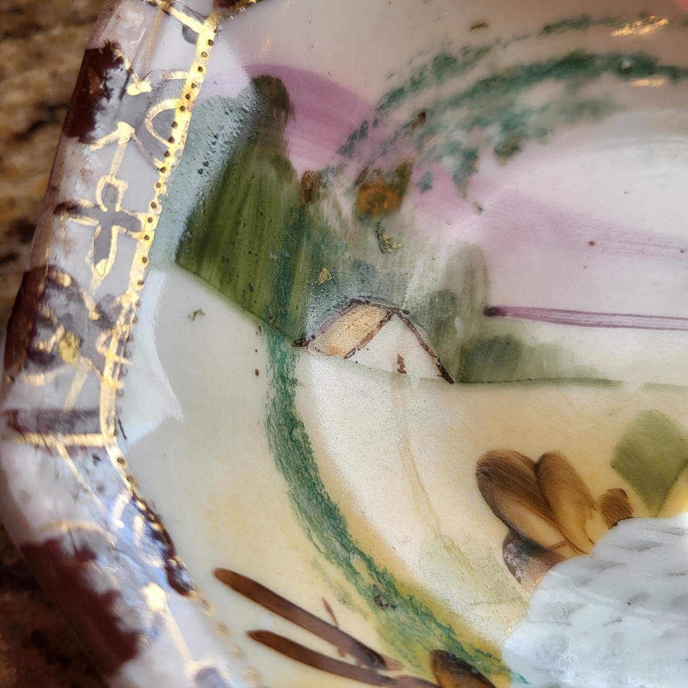 Antique Stamped Handpainted Nippon TE-OH 5.5 In Bowl - Picture 4 of 12
